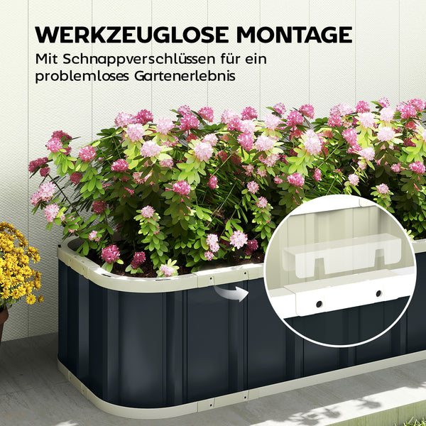 Hochbeet Pflanzbeet wetterfest für Garten und Frühbeet Stahl