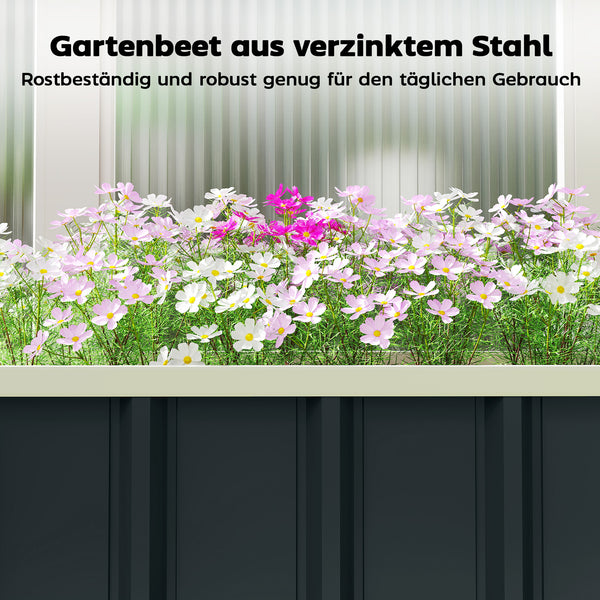 Hochbeet Pflanzbeet wetterfest für Garten und Frühbeet Stahl