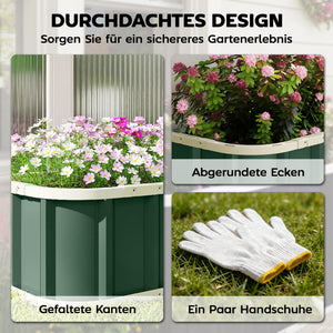 Hochbeet für Garten mit Klickverschlüssen und Frühbeet Stahl