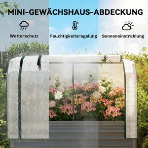 Hochbeet mit Frühbeetaufsatz und Ablage für Garten Metall