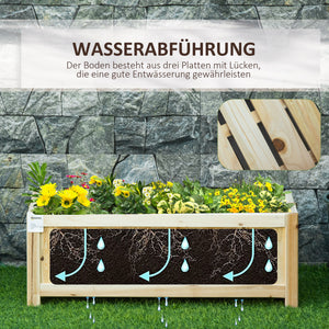 Hochbeet klappbar für Garten & Terrasse Natur