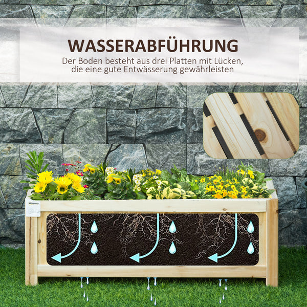 Hochbeet klappbar für Garten & Terrasse Natur
