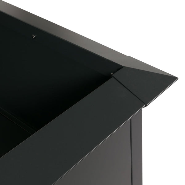 Metall Hochbeet anthrazit 110x110cm mit Schneckenkante