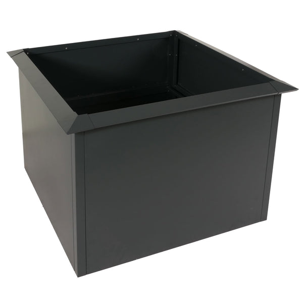 Metall Hochbeet anthrazit 110x110cm mit Schneckenkante