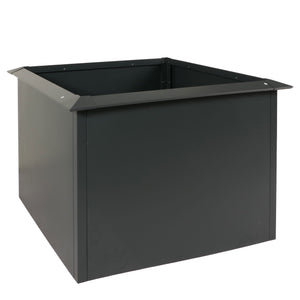 Metall Hochbeet anthrazit 110x110cm mit Schneckenkante