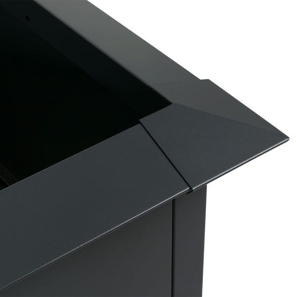 Metall Hochbeet anthrazit 170x78x90cm mit Schneckenkante