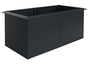 Metall Hochbeet anthrazit 170x78x90cm mit Schneckenkante
