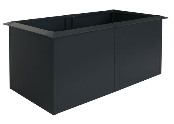 Metall Hochbeet anthrazit 170x78x90cm mit Schneckenkante