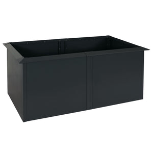 Metall Hochbeet anthrazit 170x78x90cm mit Schneckenkante
