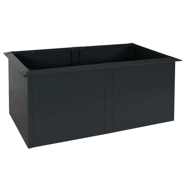 Metall Hochbeet anthrazit 170x78x90cm mit Schneckenkante