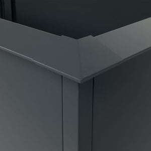 Metall Hochbeet anthrazit 78x250x90cm mit Schneckenkante