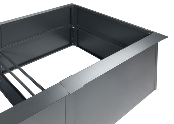 Metall Hochbeet anthrazit 78x250x90cm mit Schneckenkante