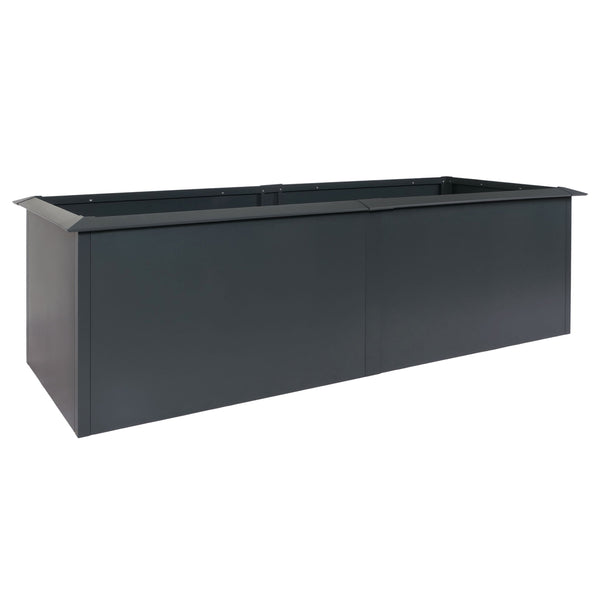 Metall Hochbeet anthrazit 78x250x90cm mit Schneckenkante
