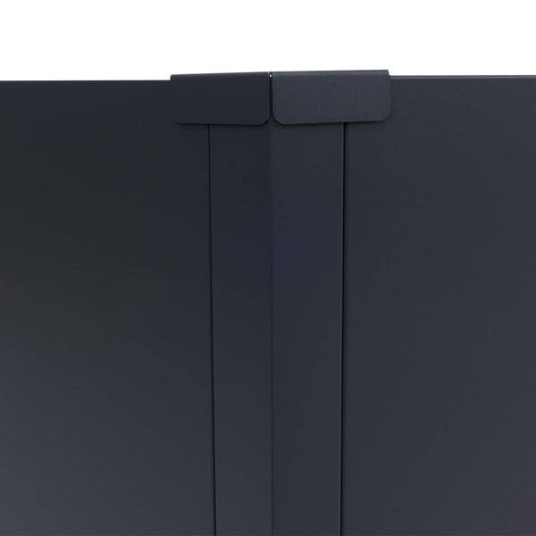 3er-Set Metall Hochbeete anthrazit 77x264x100cm für Garten