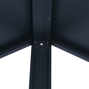 3er-Set Metall Hochbeete anthrazit 77x264x100cm für Garten