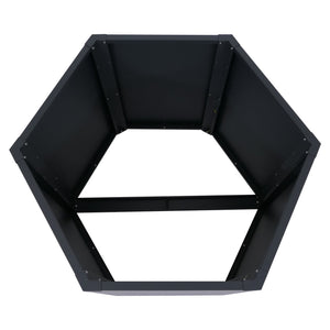 3er-Set Metall Hochbeete anthrazit 77x264x100cm für Garten