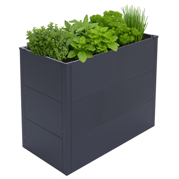 Metall Hochbeet anthrazit 77x100x50cm Pflanzbeet Garten Stahl