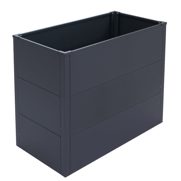 Metall Hochbeet anthrazit 77x100x50cm Pflanzbeet Garten Stahl