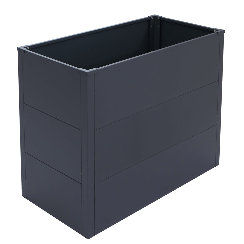 Metall Hochbeet anthrazit 77x100x50cm Pflanzbeet Garten Stahl