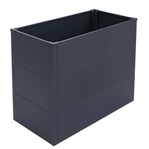 Metall Hochbeet anthrazit 77x100x50cm Pflanzbeet Garten Stahl