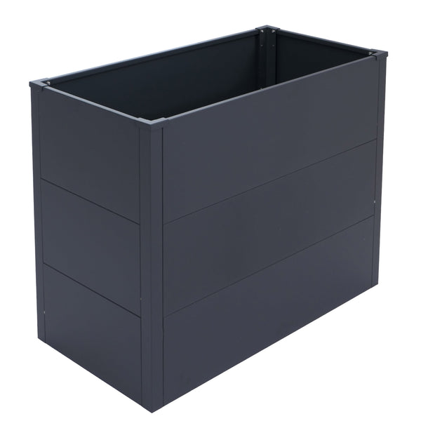 Metall Hochbeet anthrazit 77x100x50cm Pflanzbeet Garten Stahl