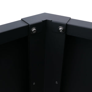 Metall Hochbeet anthrazit 77x100x88cm Pflanzbeet Garten Stahl