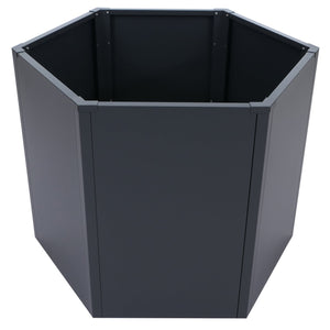Metall Hochbeet anthrazit 77x100x88cm Pflanzbeet Garten Stahl