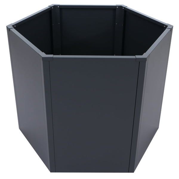 Metall Hochbeet anthrazit 77x100x88cm Pflanzbeet Garten Stahl