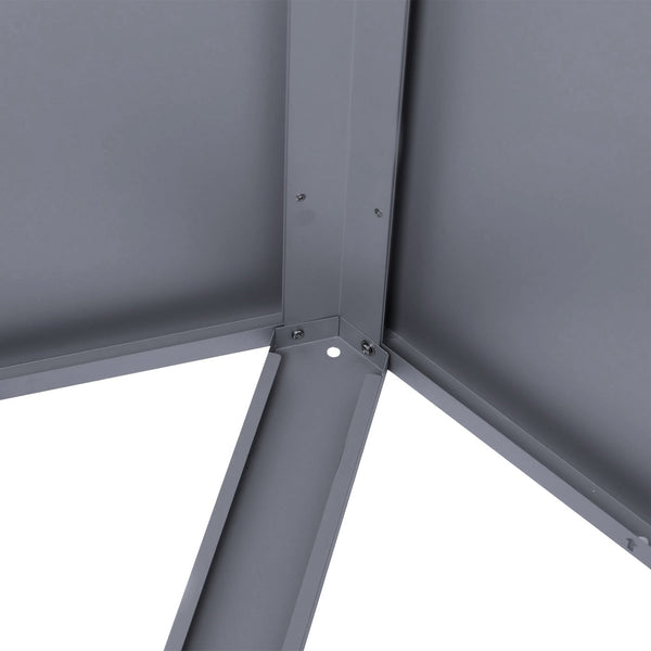 3er Set Metall Hochbeet Blumenkasten Pflanzkübel Stahl Grau