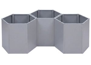 3er Set Metall Hochbeet Blumenkasten Pflanzkübel Stahl Grau