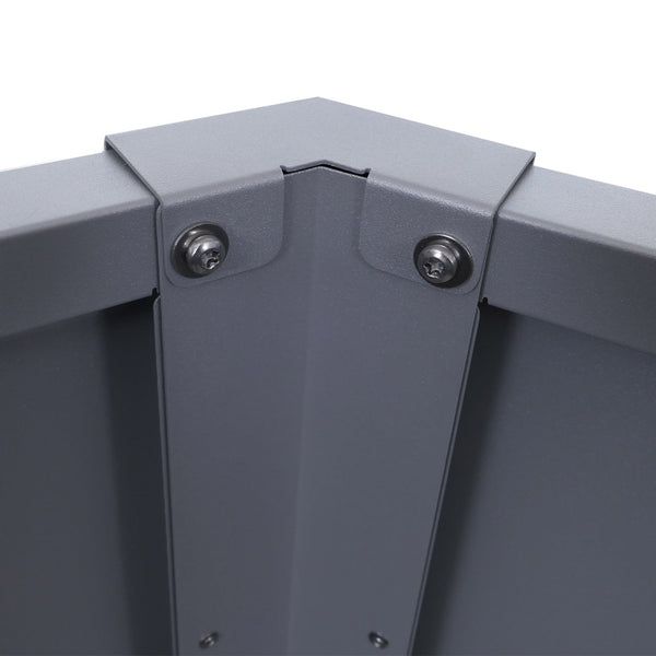 3er Set Metall Hochbeet grau, Pflanzkübel für Garten & Gemüse