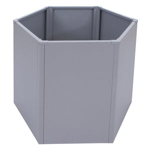 Metall Hochbeet Pflanzkasten Garten Grau 77x100x88cm Wetterfest