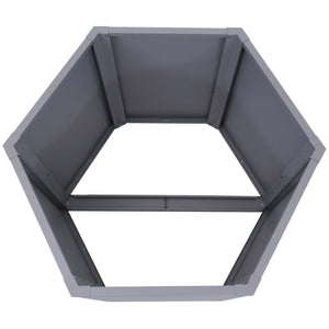 Metall Hochbeet Pflanzkasten Garten Grau 77x100x88cm Wetterfest