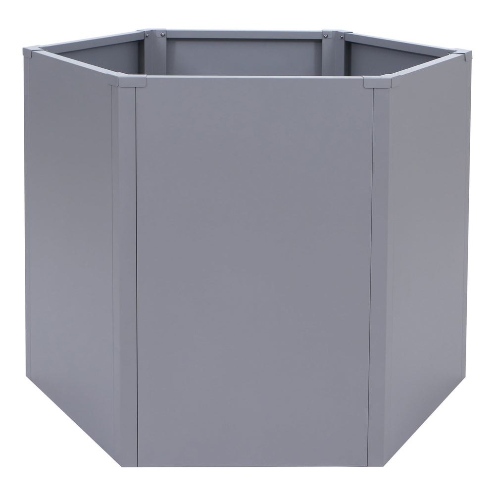 Metall Hochbeet Pflanzkasten Garten Grau 77x100x88cm Wetterfest