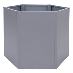 Metall Hochbeet Pflanzkasten Garten Grau 77x100x88cm Wetterfest