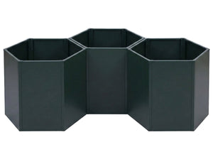 3er-Set Metall Hochbeet grün, Pflanzkübel Gemüsebeet 264cm