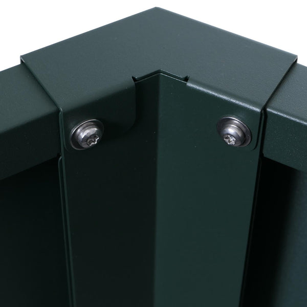 3er-Set Metall Hochbeet grün Pflanzkübel Gemüsebeet 77x286x88cm
