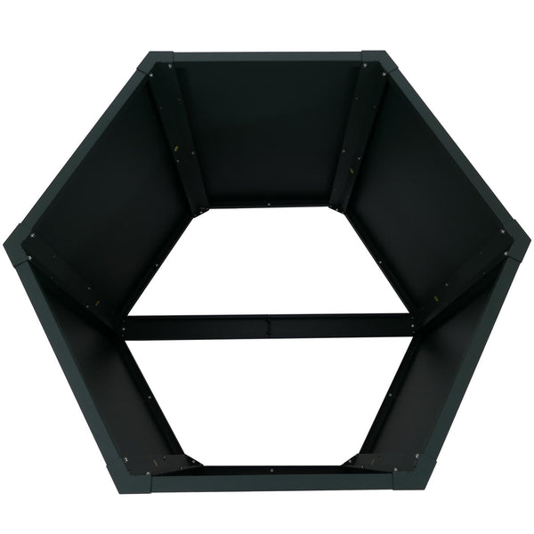 3er-Set Metall Hochbeet grün Pflanzkübel Gemüsebeet 77x286x88cm