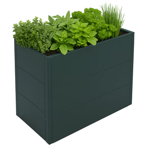 Metall Hochbeet grün 77x100x50cm Garten Pflanzkübel Stahl