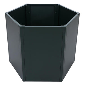 Metall Hochbeet Grün 77x100x88cm Pflanzkübel Garten Blumenkasten