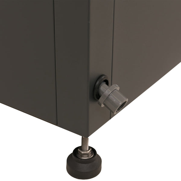Metall Hochbeet anthrazit 91x101x51cm mit Stauraum Pflanzkübel