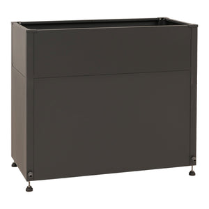 Metall Hochbeet anthrazit 91x101x51cm mit Stauraum Pflanzkübel