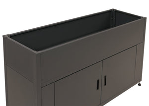 Metall Hochbeet anthrazit 91x161x51cm mit Stauraum