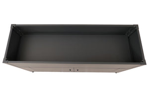 Metall Hochbeet anthrazit 91x161x51cm mit Stauraum