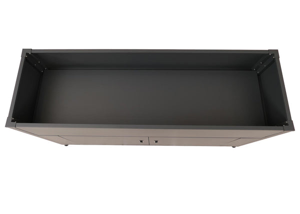 Metall Hochbeet anthrazit 91x161x51cm mit Stauraum