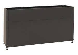 Metall Hochbeet anthrazit 91x161x51cm mit Stauraum