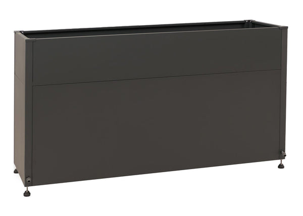 Metall Hochbeet anthrazit 91x161x51cm mit Stauraum