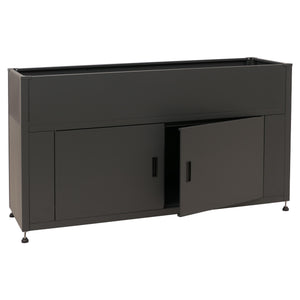 Metall Hochbeet anthrazit 91x161x51cm mit Stauraum