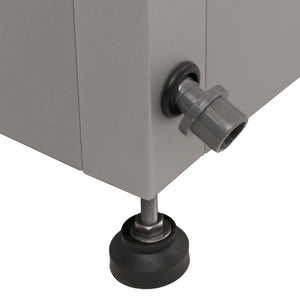 Metall Hochbeet Blumenkasten grau 91x101x51cm Stauraum robust