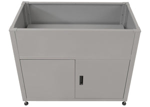 Metall Hochbeet Blumenkasten grau 91x101x51cm Stauraum robust
